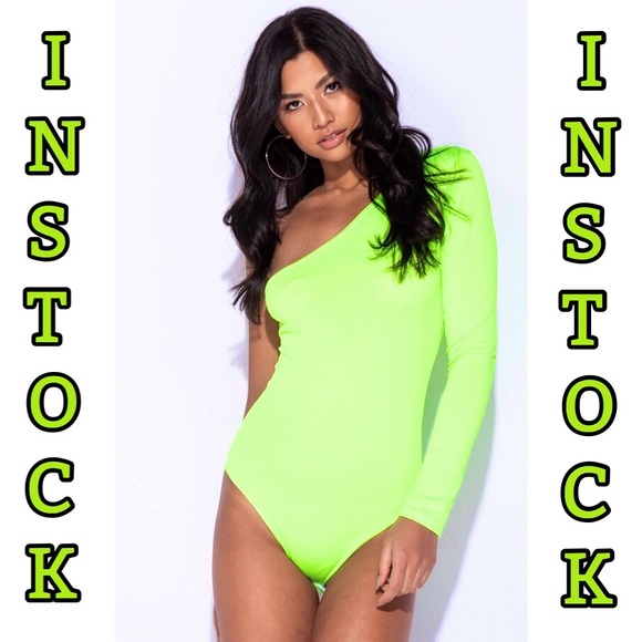 ⚡️Neon One Shoulder Bodysuit ⚡️ - Picture 2 of 2